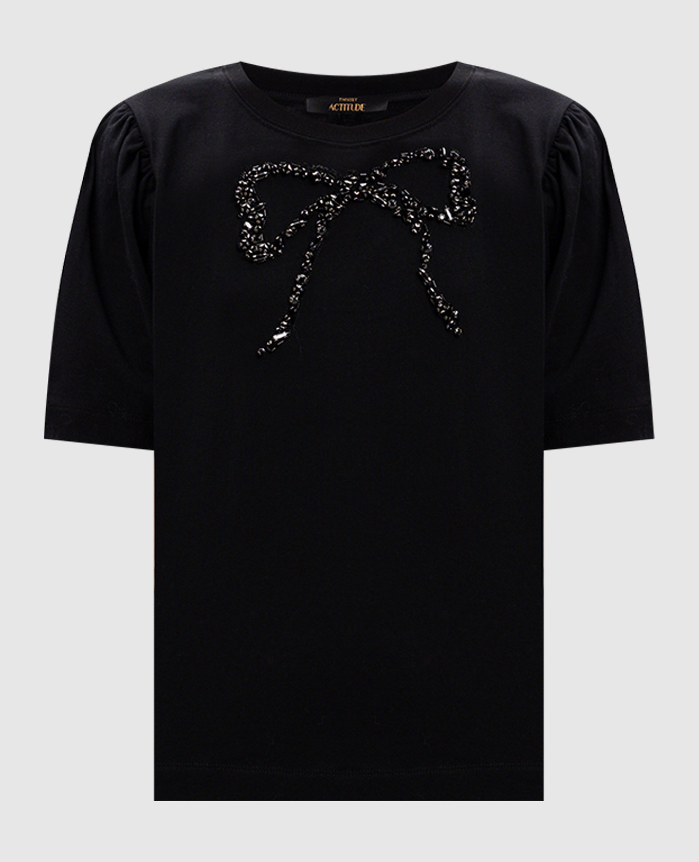 

Black t-shirt with crystals Twinset Actitude