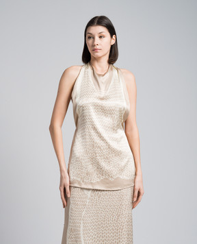 Max Mara Sportmax Beige print top MELINDA MELINDA