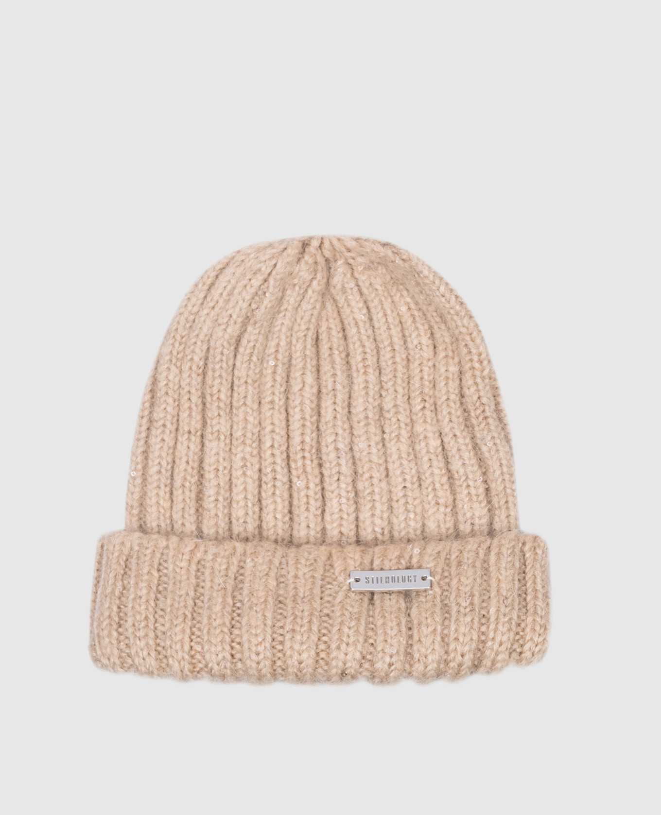 Beige hat with sequins stilnology