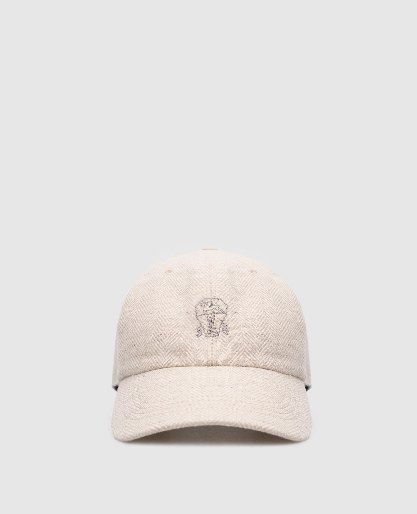

Beige wool and cashmere cap with logo embroidery Brunello Cucinelli, Бежевый