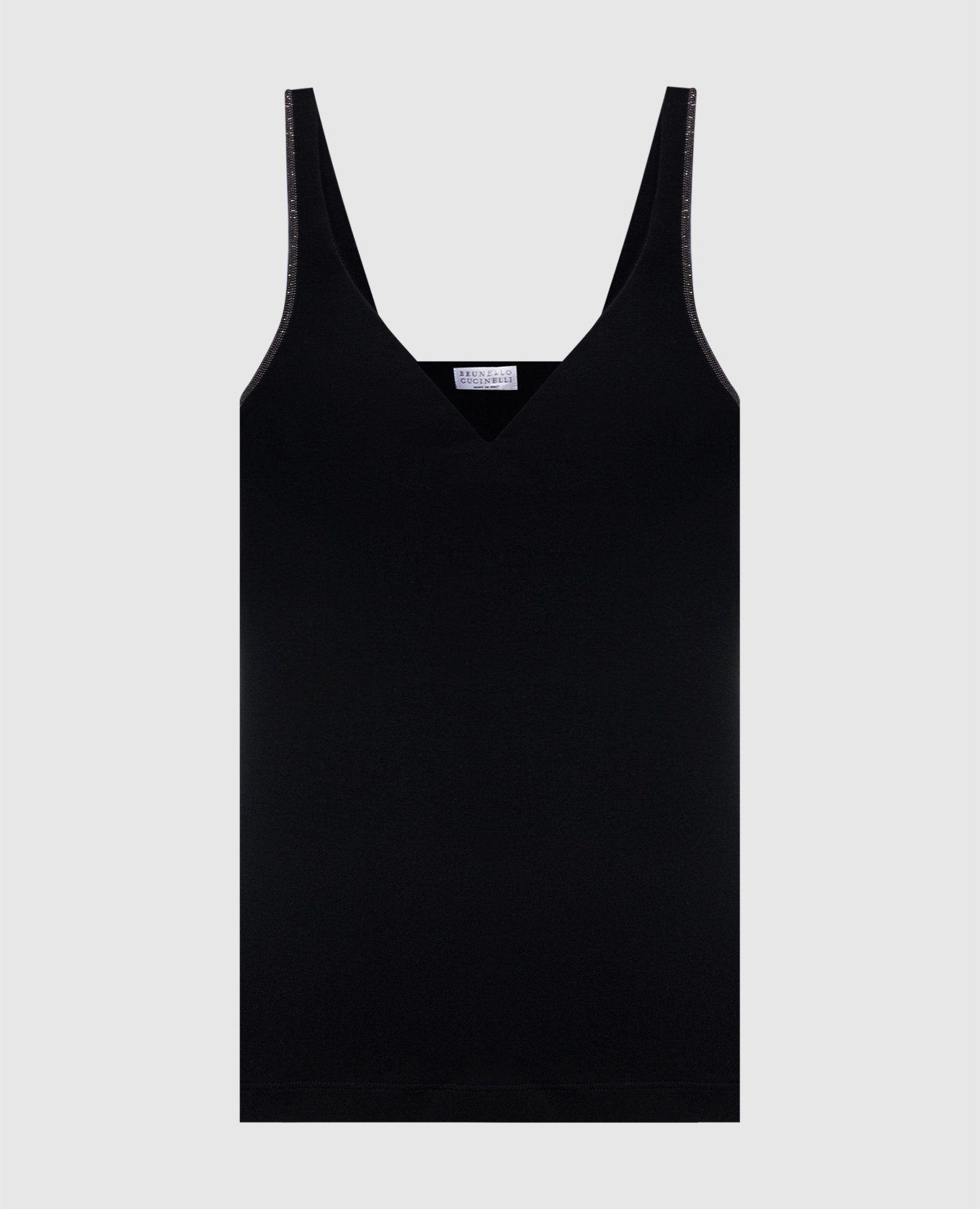 Black top with monil chain Brunello Cucinelli