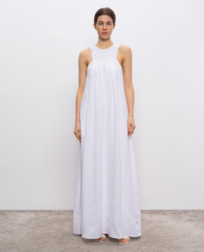 Peserico White linen maxi dress with sequins E0245700Q702600