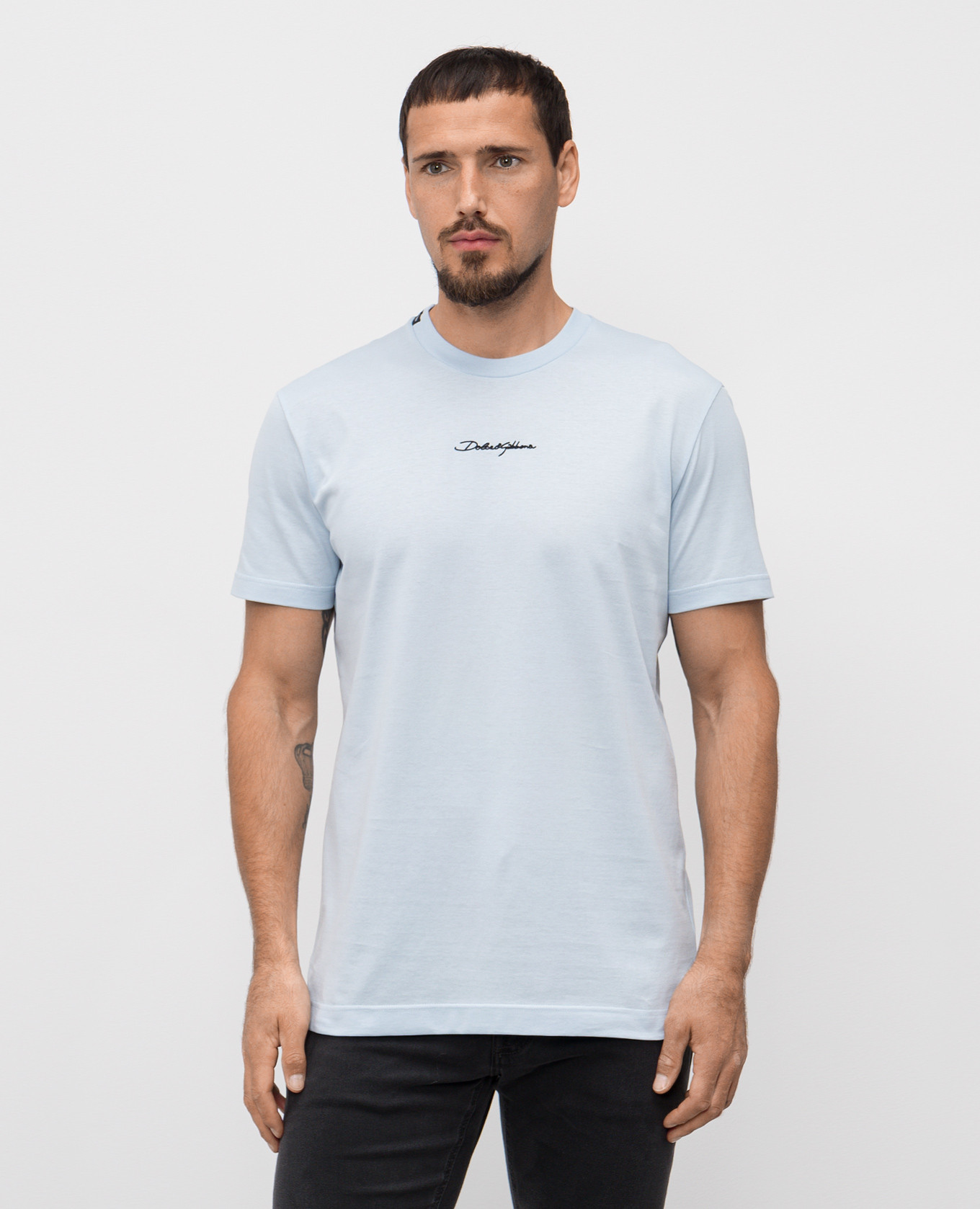 

Blue T-shirt with logo Dolce&Gabbana, Light blue