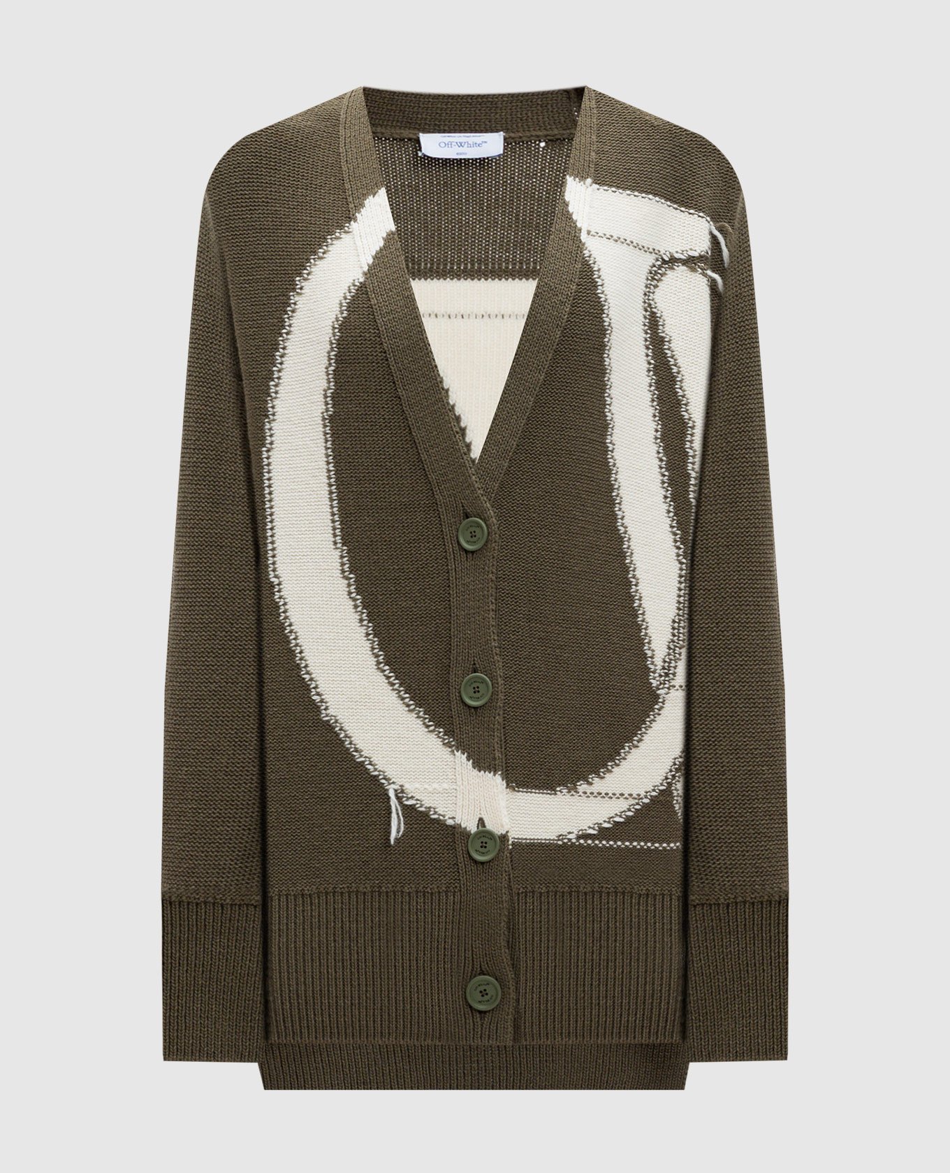 

Green wool cardigan with OW logo Off-White