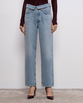 AGOLDE Blue jeans with a worn effect A2491601