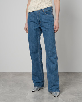 Gauchere Blue jeans with linen with zippers P12433020562