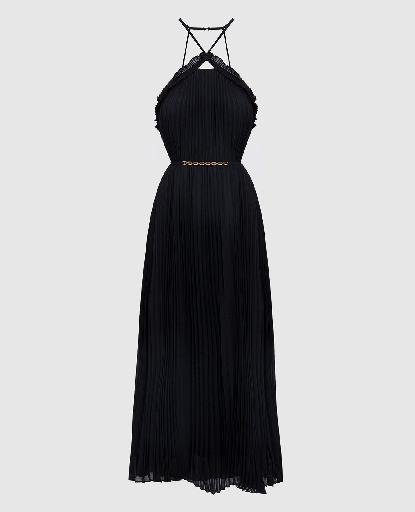 

Black midi dress with ruffle effect Twinset