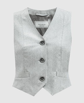 Peserico Gray vest with wool and lurex A03609Z08329