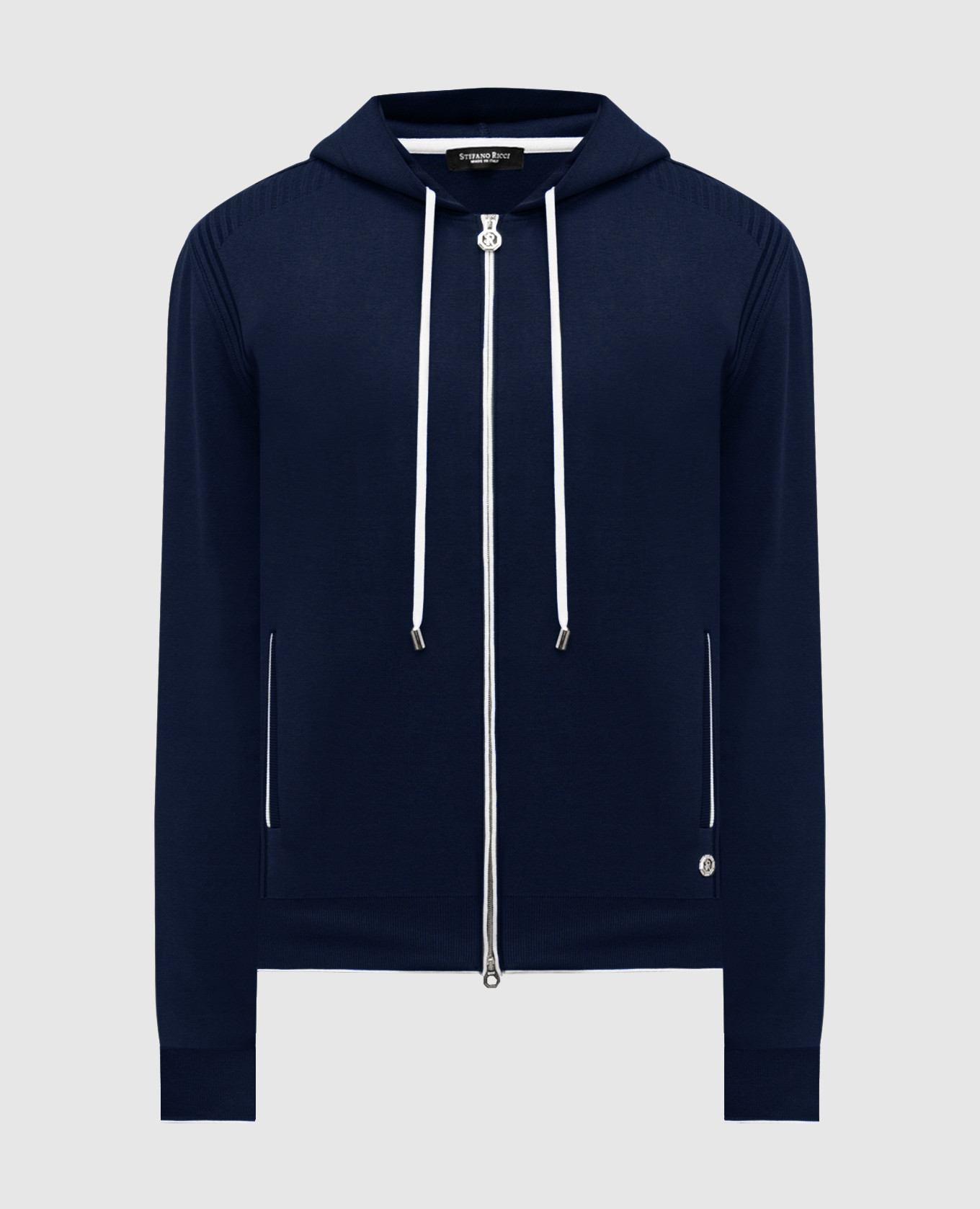 

Blue sports jacket with logo embroidery Stefano Ricci