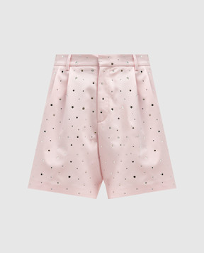 Giuseppe Di Morabito Milano Pink shorts with crystals 02SSPA100FM02237