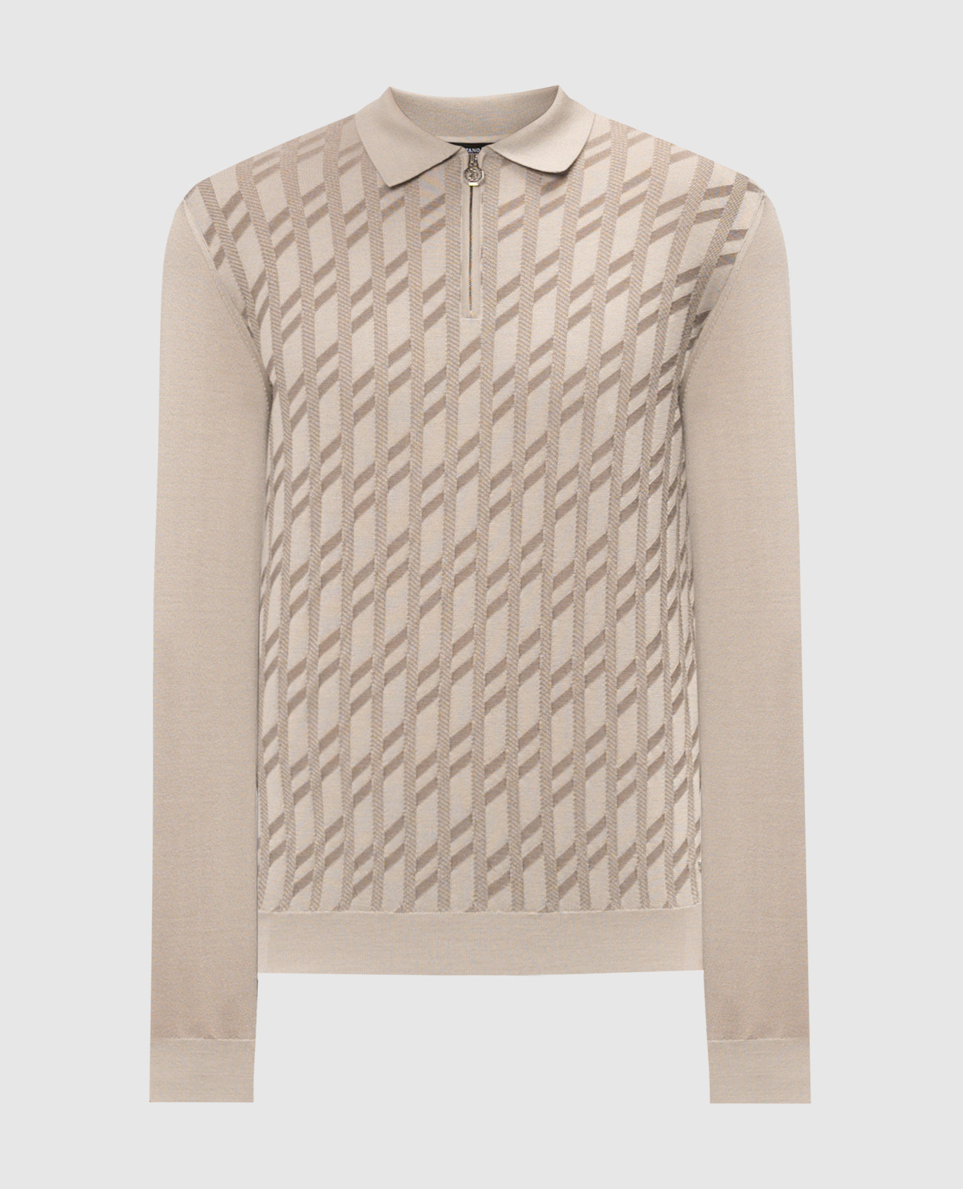

Gray patterned cashmere and silk polo shirt Stefano Ricci, Grey