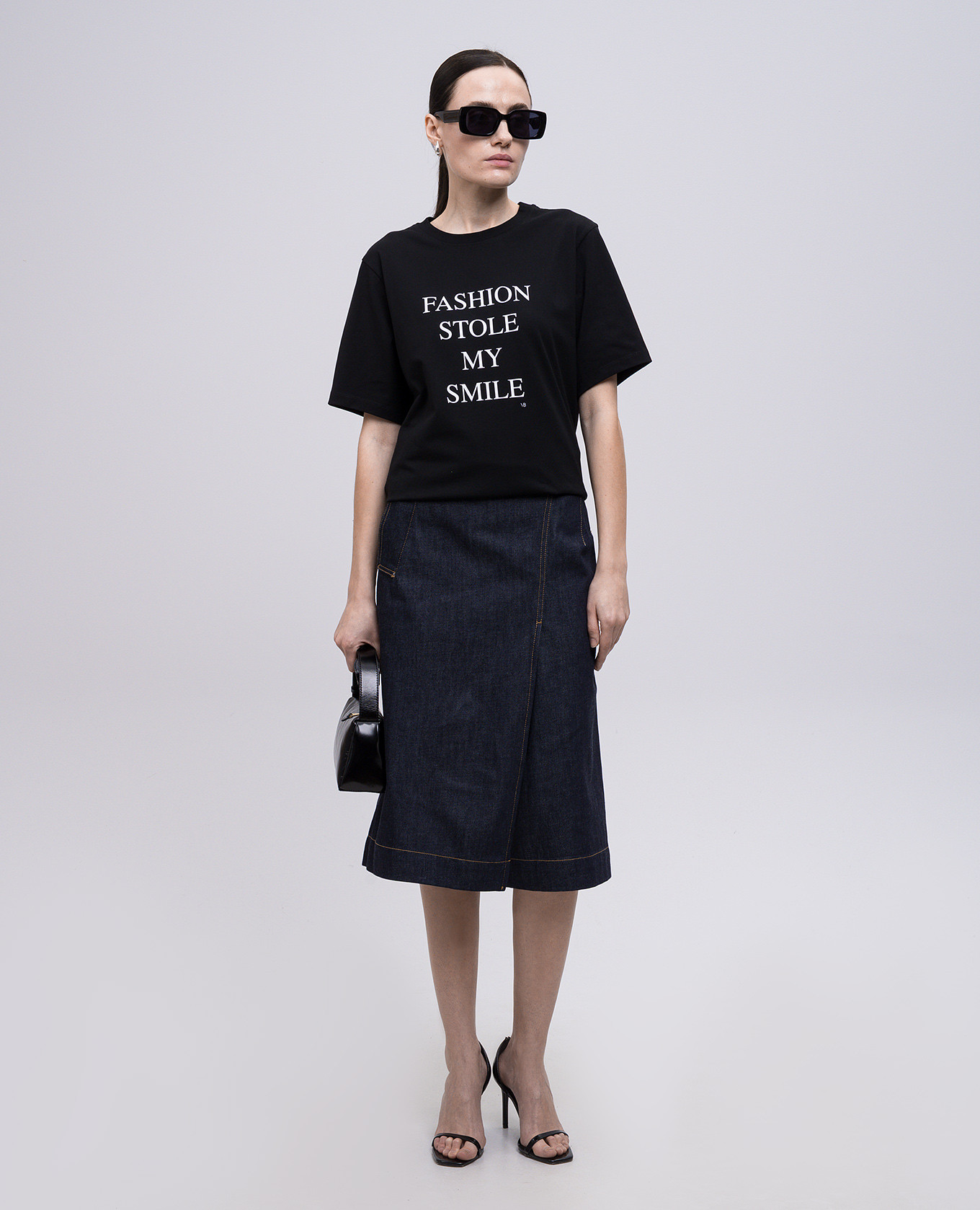 

Blue denim skirt-shorts Victoria Beckham