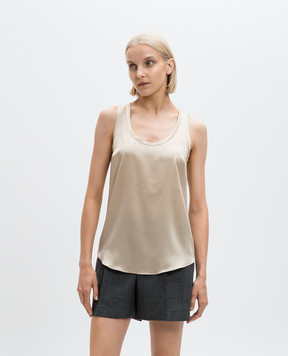 Brunello Cucinelli Beige silk top M0C59E0600
