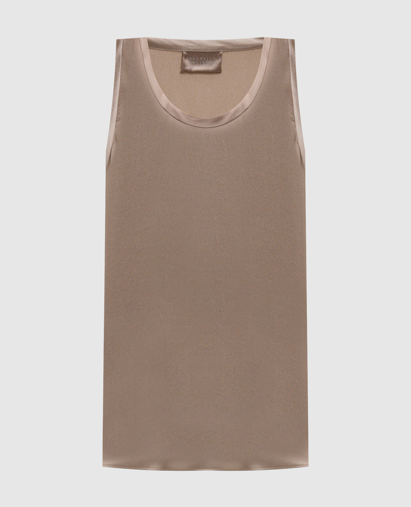 Beige silk top Brunello Cucinelli