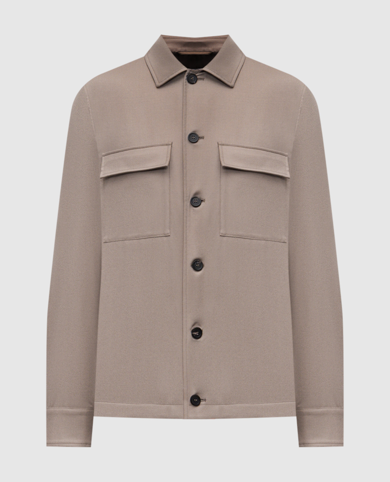 Beige wool shirt Peserico