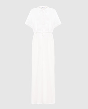 Brunello Cucinelli White shirt dress with linen MH126A5322