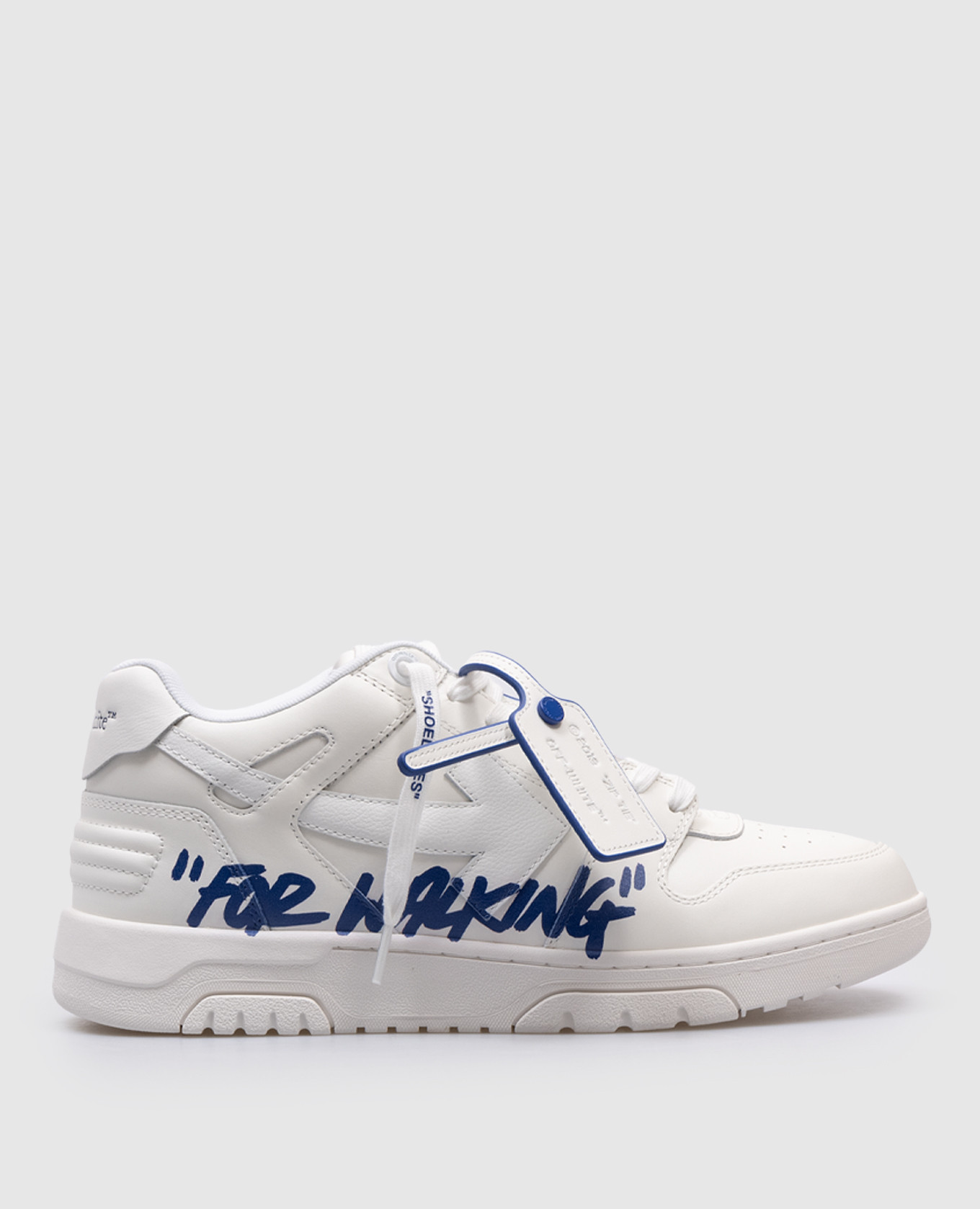 

White leather sneakers "Out Of Office" with an inscription print Off-White