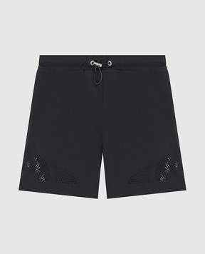 Heliot Emil Intine black swim shorts with perforations M10161
