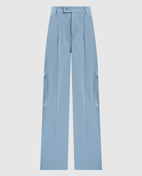 AMIRI Blue cargo pants with wool AWSUAP1001