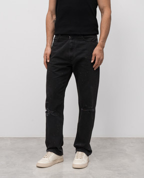 Maison Margiela MM6 Black jeans with holes SH2LA0016M30011