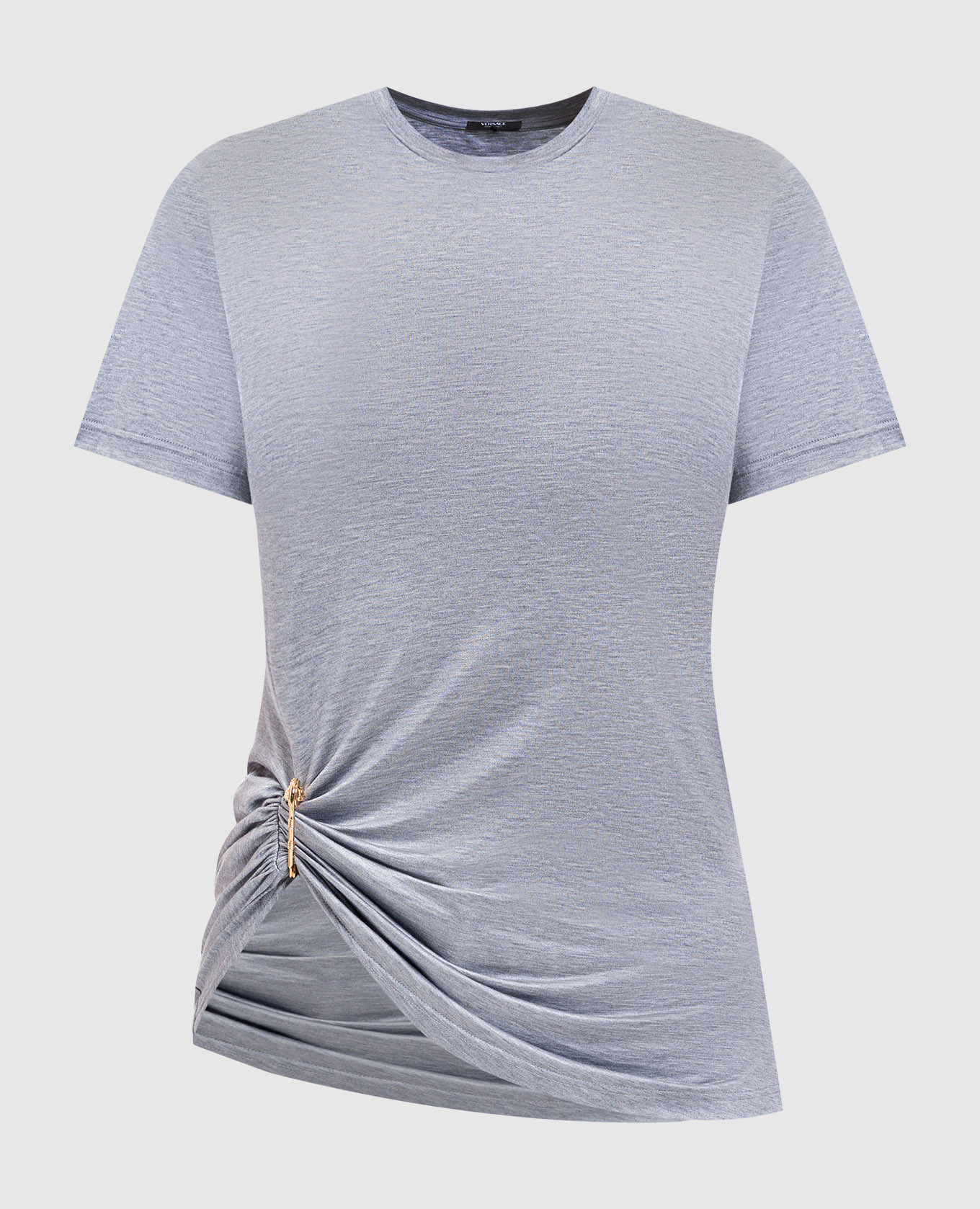 Grey melange silk T-shirt Versace