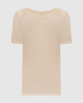 UMA WANG Beige ribbed Tir T-shirt UW1032