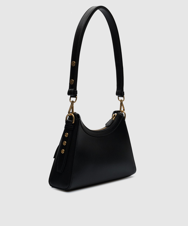 Balmain - B-Buzz Black Leather Hobo Bag DN1BT904LSLX - shop