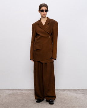 UMA WANG Brown Paw Pants UW3046