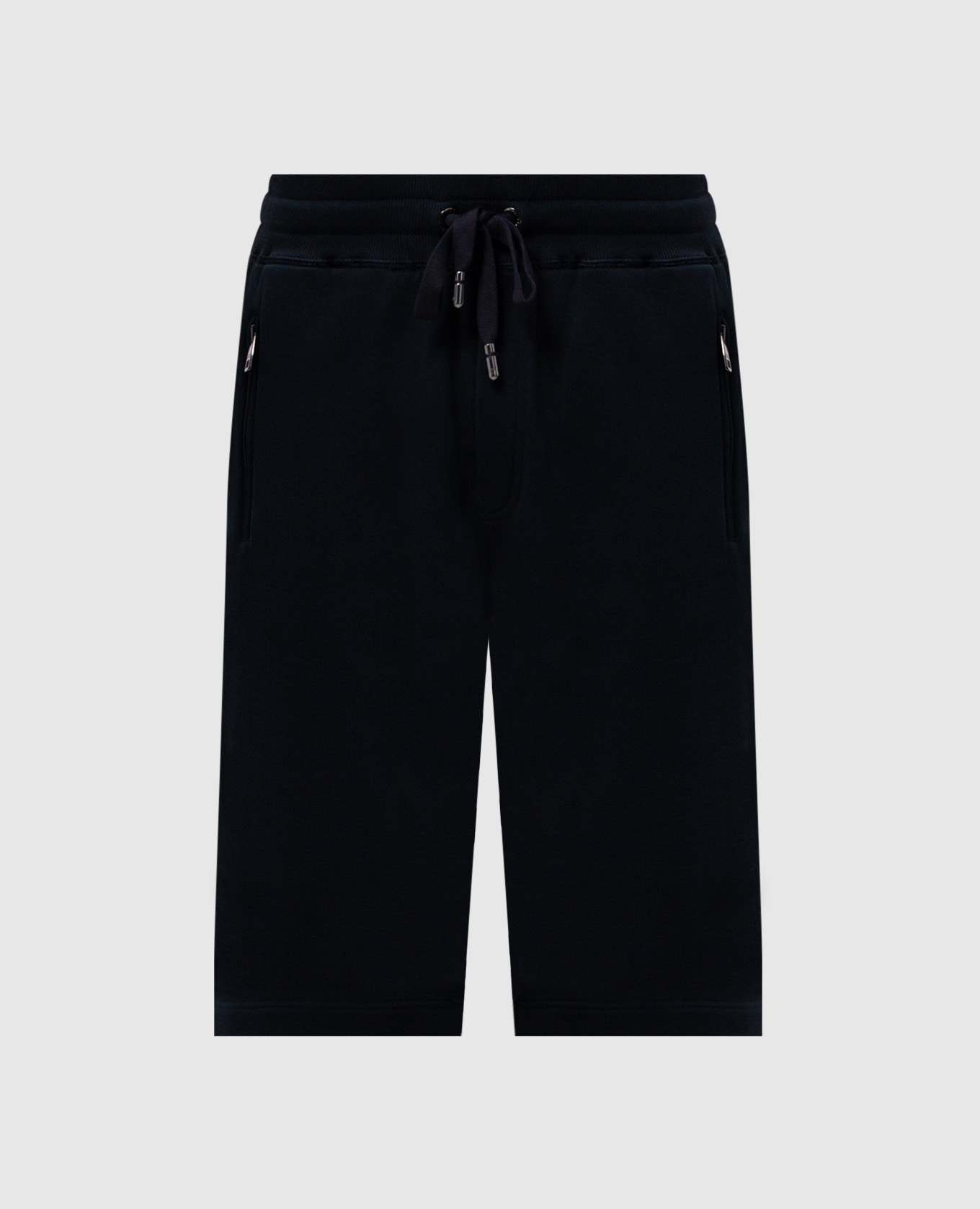 Blue shorts with metallic logo dolce&gabbana
