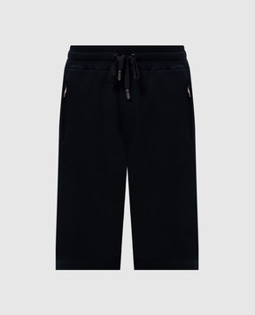 Dolce&Gabbana Blue shorts with metallic logo GVB7HTG7F2G