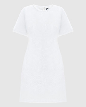 Dolce&Gabbana White tweed mini dress with linen F6JJGTHUMT9