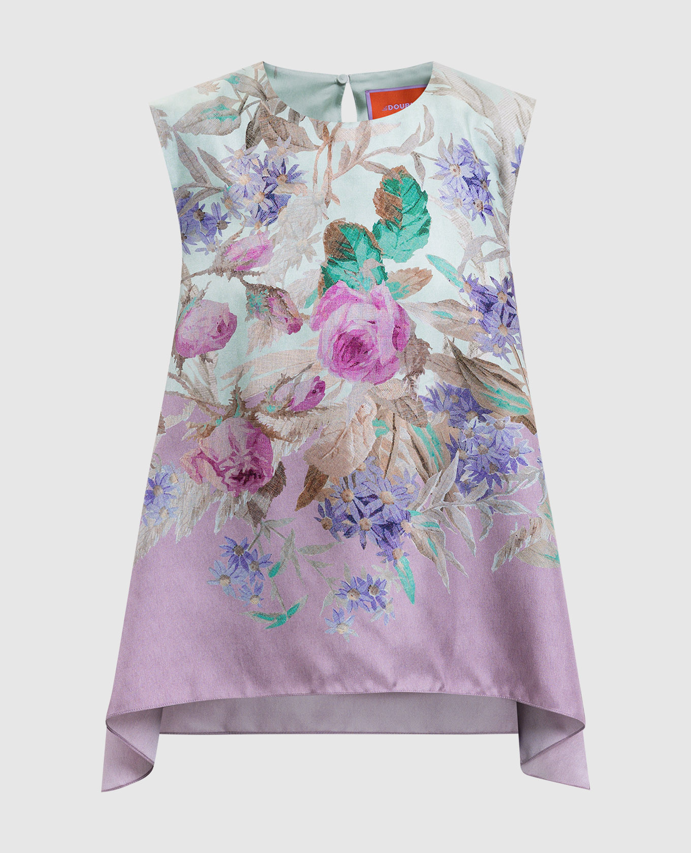 Floral print silk top La DoubleJ