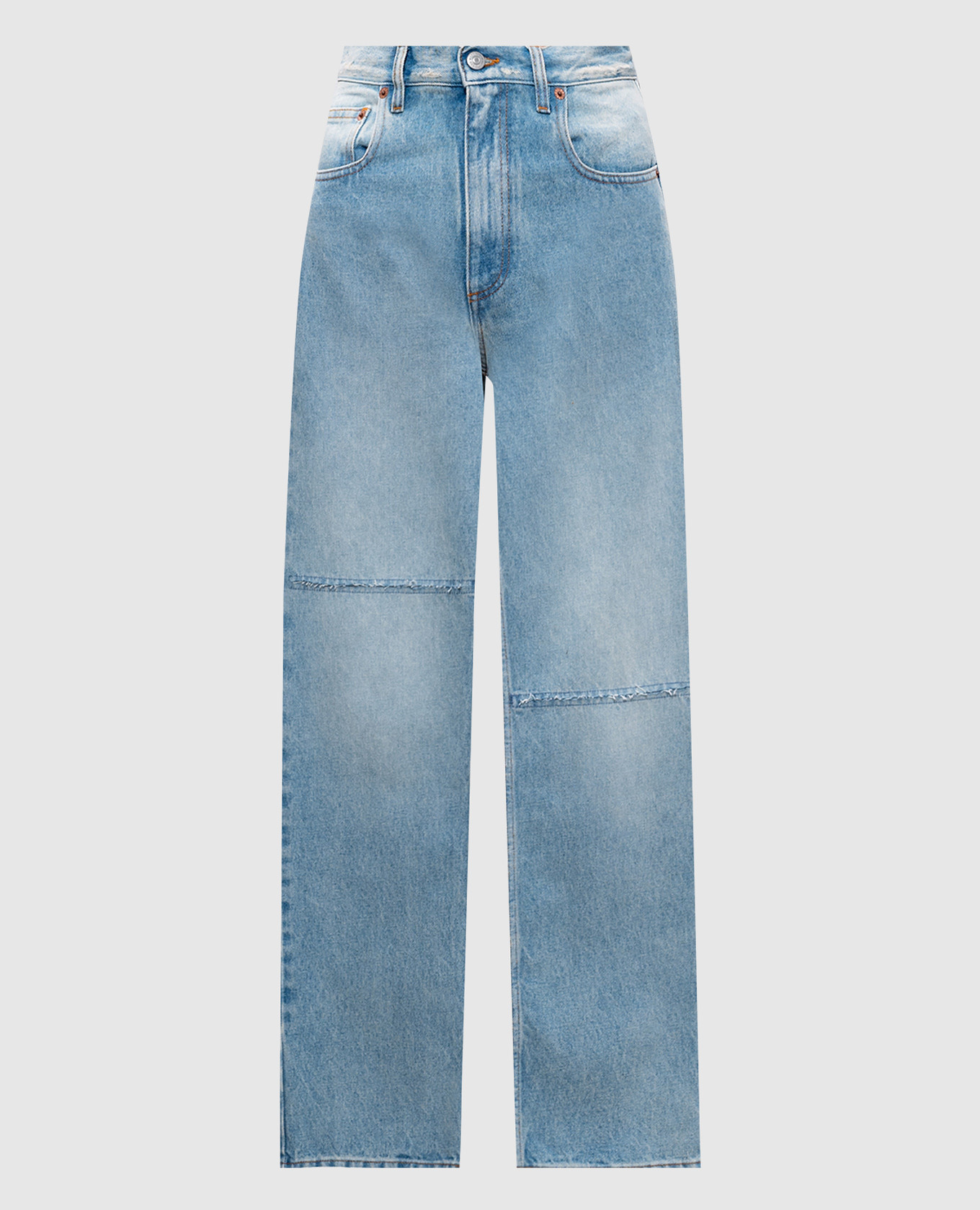

Blue jeans with a distressed effect Maison Margiela MM6, Light blue