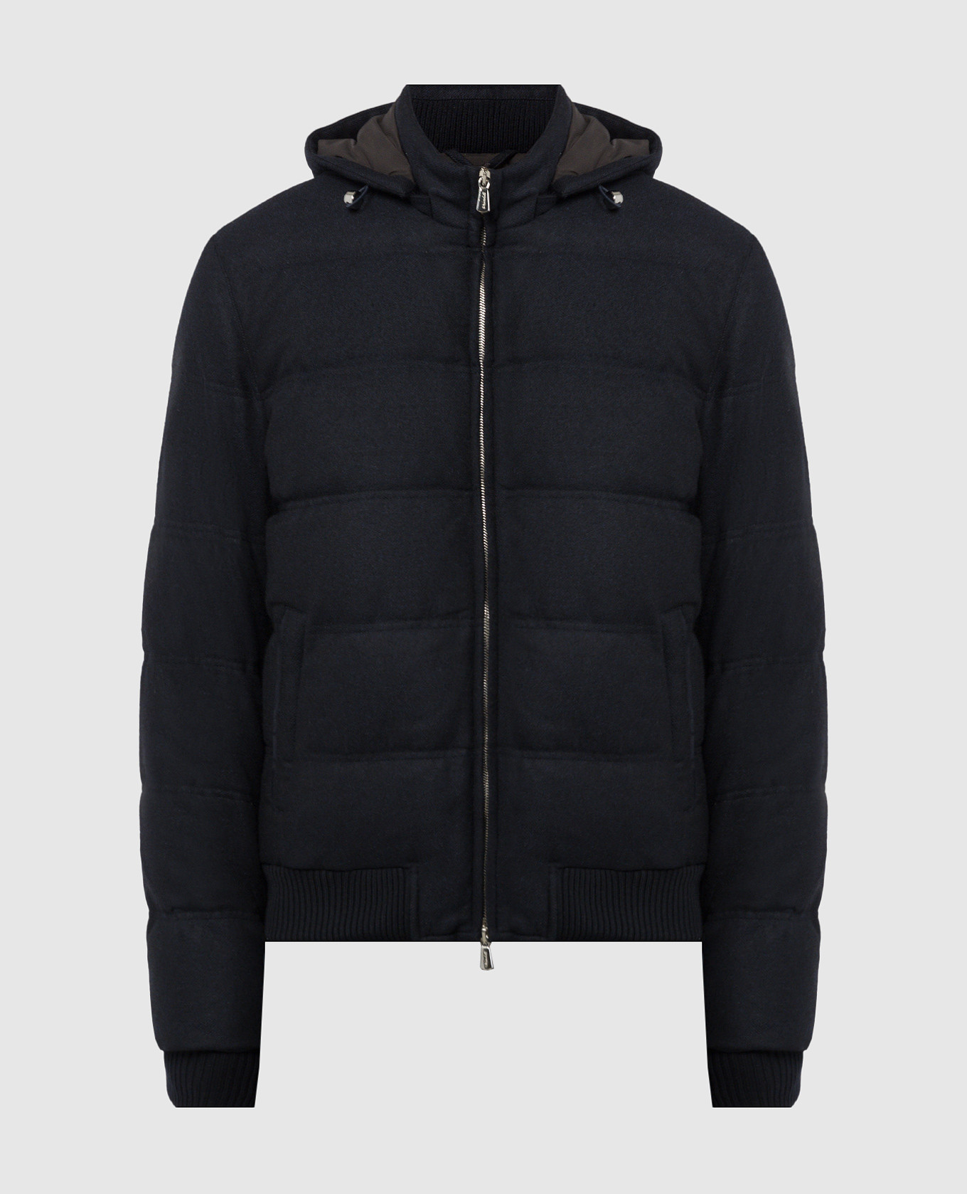 

Blue down jacket made of wool and cashmere Enrico Mandelli