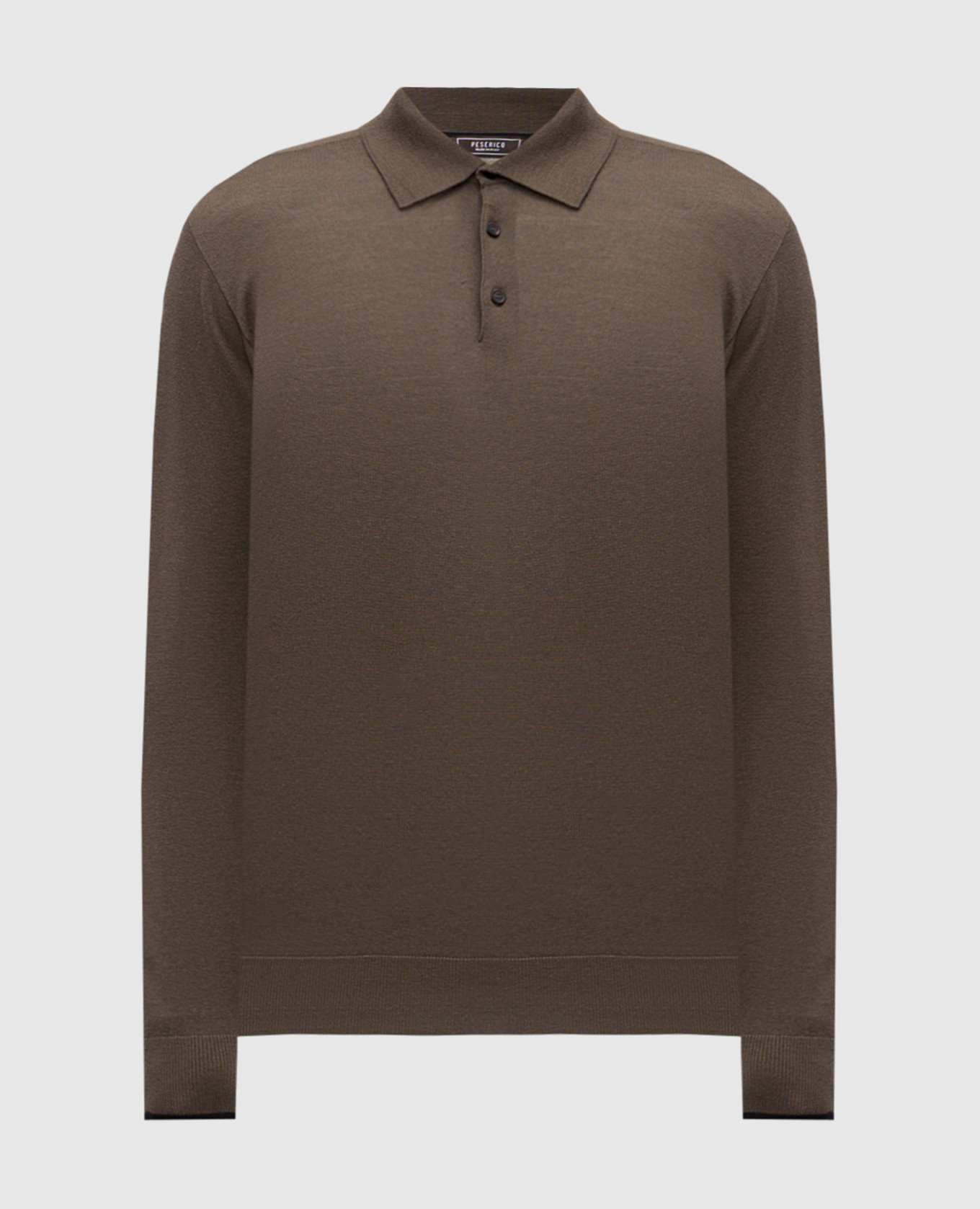 

Brown wool polo shirt Peserico