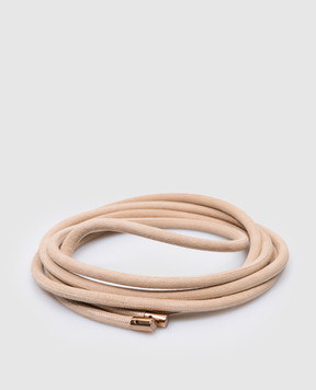 Agnona Beige suede belt in two turns L607U2U8088