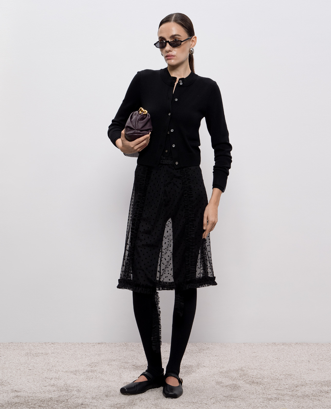 Black polka dot skirt Rokh 2