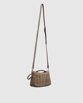 Gianni Chiarini Beige suede cross-body bag Nora BS10224CMCOCCO