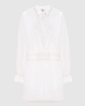 Twinset White mini dress with lace 251TP2380