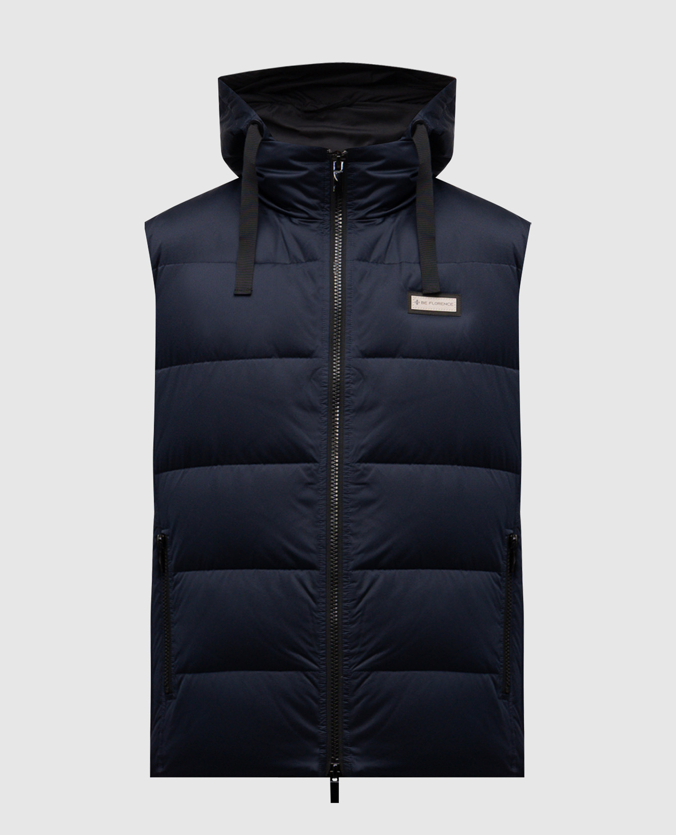 

Blue down vest with logo Be Florence