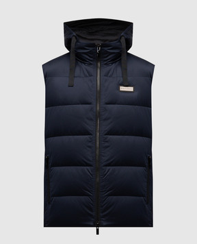 Be Florence Blue down vest with logo BE24M9