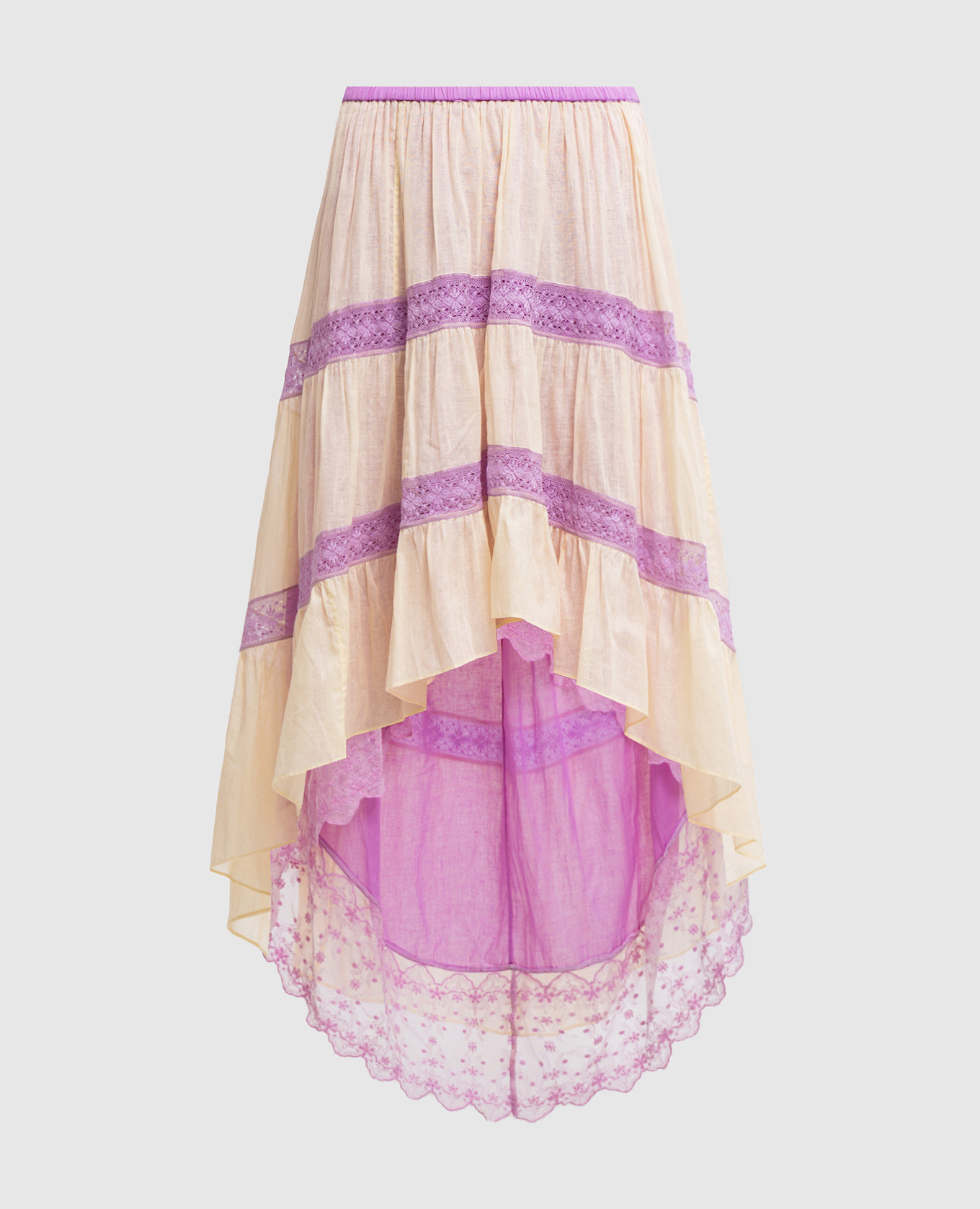 

Yellow skirt with lace BP56