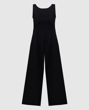 Y`S Yamamoto Black jumpsuit with linen YPD05202