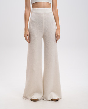 LISA YANG White Khloe flared pants with cashmere 2023272