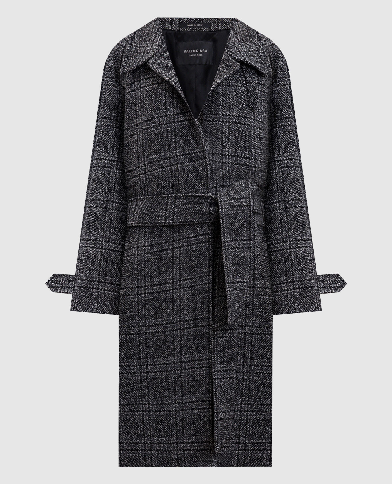 

Gray wool coat with a smell Balenciaga, Grey