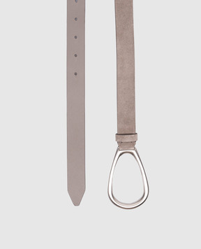 Brunello Cucinelli Gray suede belt M0DELC285P