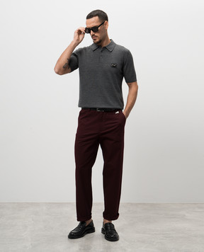 Dolce&Gabbana Burgundy pants with logo GV5ZHTFUFNV