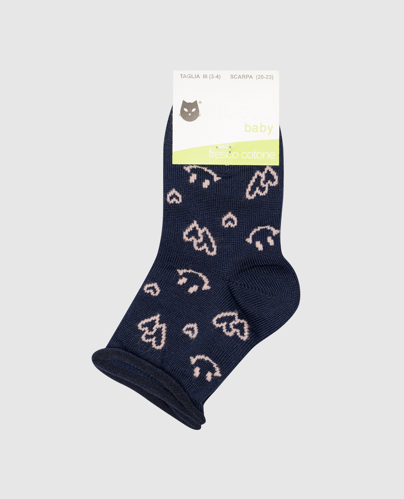 Children's blue socks Ciocca in a pattern