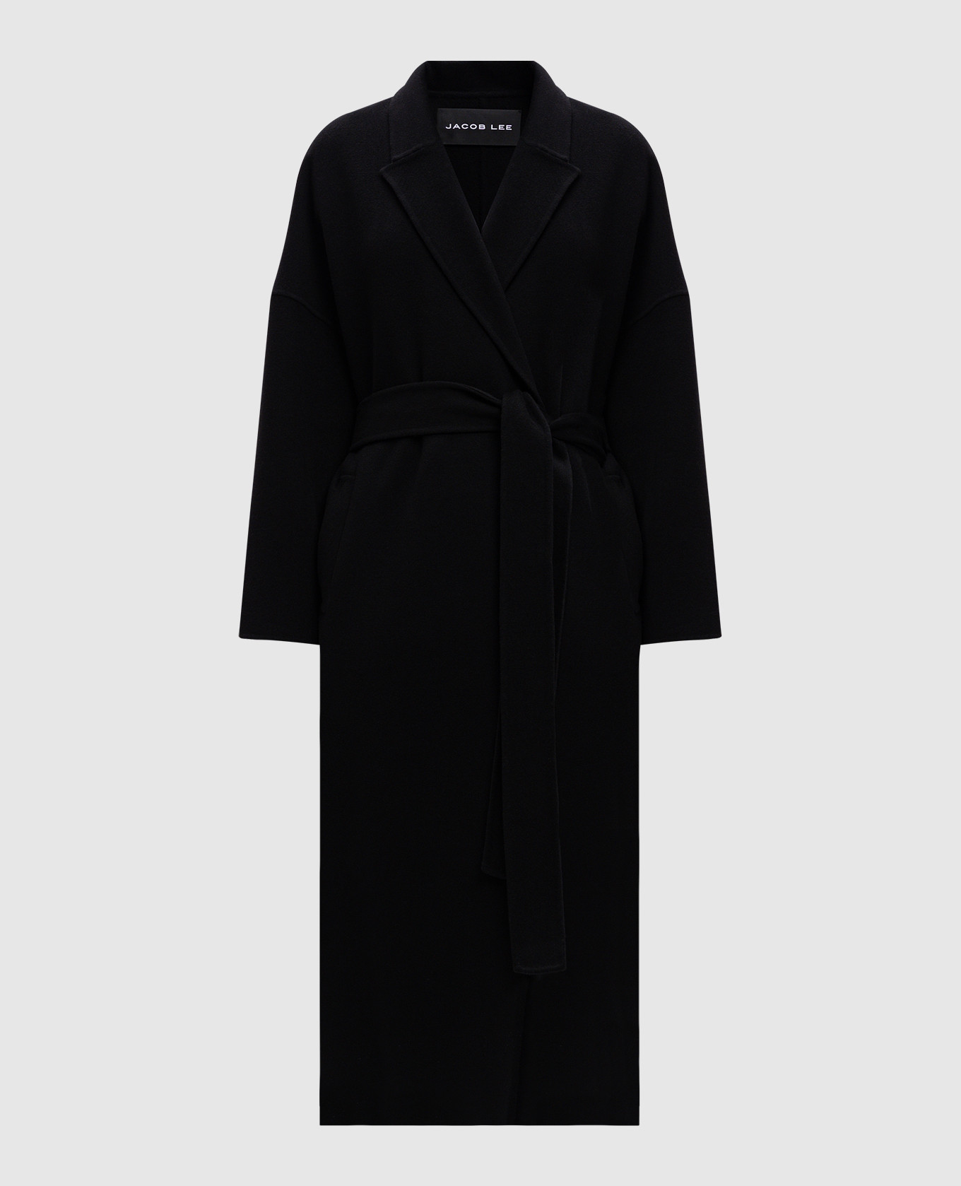 

Black wool and cashmere smelling coat Jacob Lee