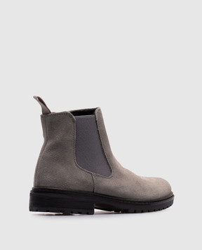 Zecchino D'oro Children's gray suede shoes F0242002729